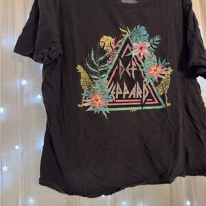 Def Leppard Black Graphic T-Shirt